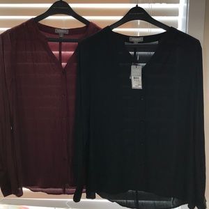 Johnston and Murphy chiffon tops